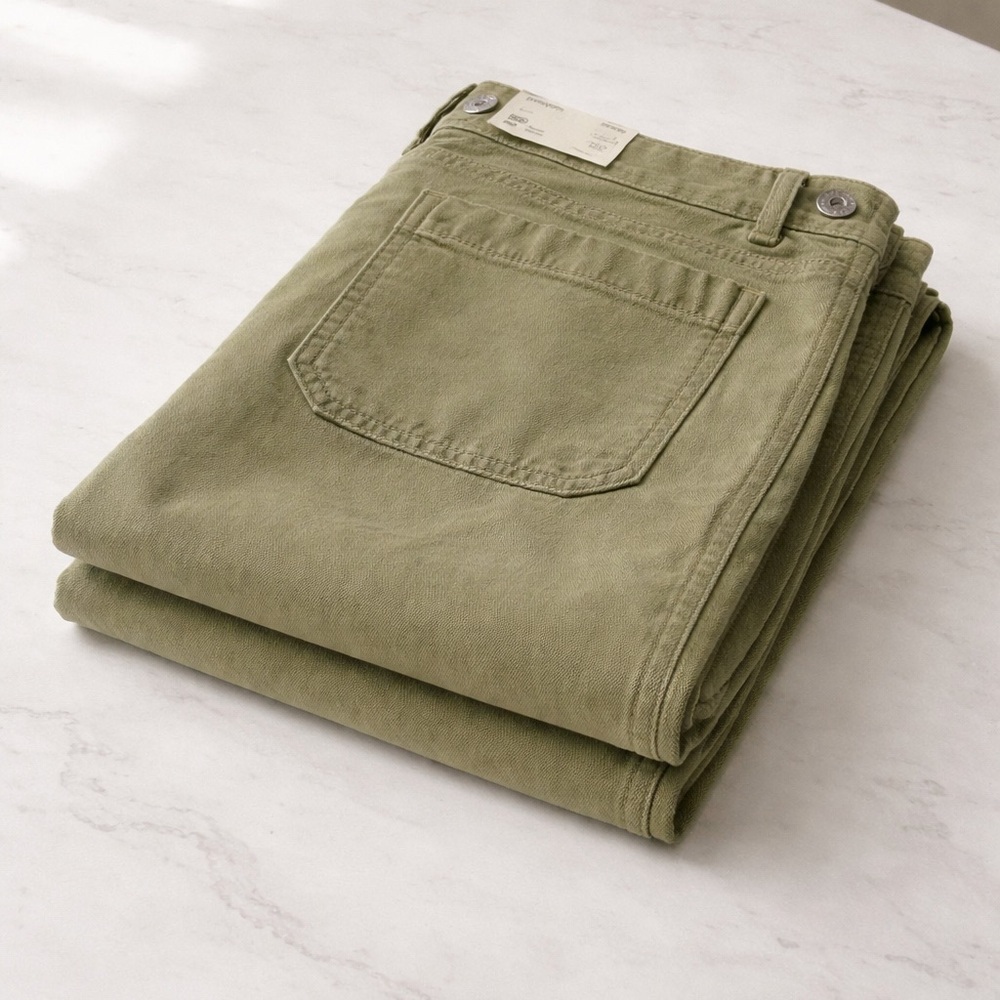 American Eagle Stovepipe Stretch High Rise Pants Olive Green Size 000 NWT